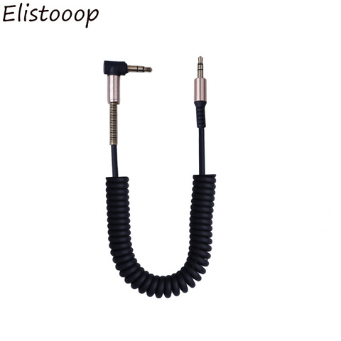 Elistooop 3.5 Jack Aux Cable 3.5mm Car Spring Audio Cable Gold Plated jack male to male speaker cables for Headphone Speaker ► Photo 1/4