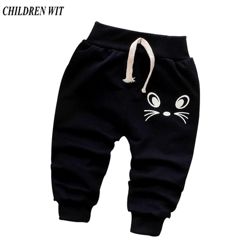 CHILDREN WIT Spring Autumn New Baby Pants Cotton Good Quality Cute Cat Trousers Baby Boys Pants 0-3 Years Kids Pants For Girls ► Photo 1/6