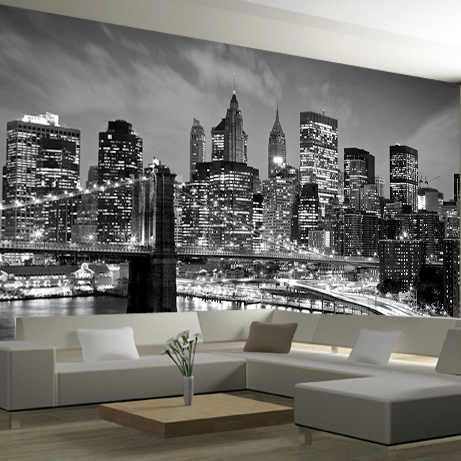 Black&White Wallpaper New York City Night Scenery 3d Photo Mural Wall paper  Living Room 3d Wall Murals TV Background sticker - Price history & Review |  AliExpress Seller - 8d Wallpaper-market Store |