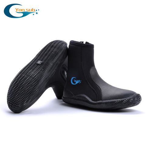 YONSUB 5MM Neoprene Scuba Vulcanization High Upper Diving Boots Anti-slip Adult Diving Boots Warm Fins Spearfishing Shoes ► Photo 1/6