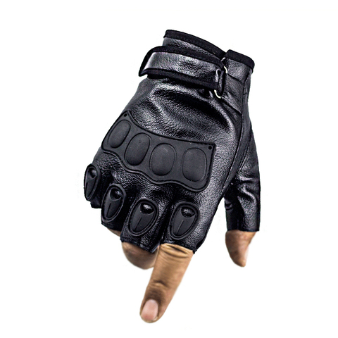 Motorcycle Gloves Outdoor Sports Half Finger Men Racing Gantes moto Protective Armor PU Leather Gloves Motorcycle Golves ► Photo 1/6