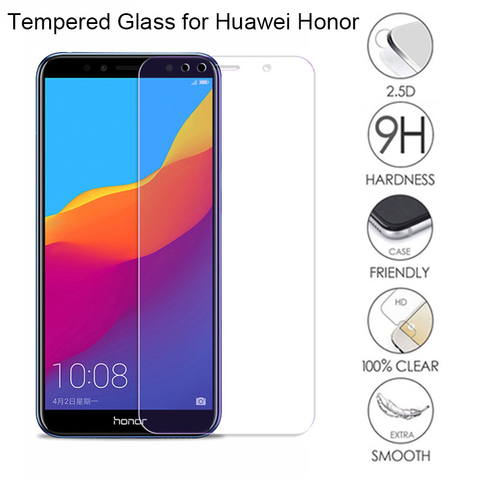 2Pcs Protective glass for Honor 7C 7A Full cover Tempered Film for huawei Honor 10i lite 9x 8A 8X 20 Pro p10 lite p20 p30 lite ► Photo 1/6
