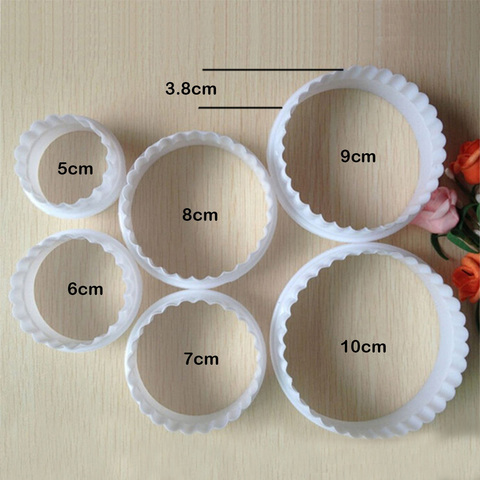 6Pcs/set Round Shape Sugarcraft Fondant Cake Decorating Cookies Cutter Paste Mold Tools CT044 ► Photo 1/4