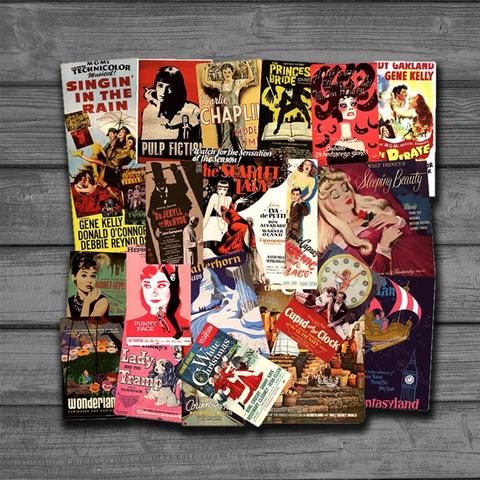 46pc/Lot Classic Retro Vintage Movie PosterTravel Stickers For Luggage Suitcase Skateboard Motor Car Styling Waterproof Stickers ► Photo 1/6