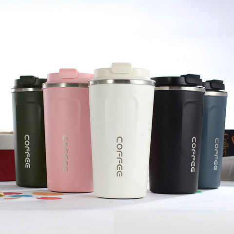 New Style Double Stainless steel 304 Coffee Mug Car Thermos Mug Leak_Proof Travel Thermo Cup Thermosmug For Gifts ► Photo 1/6