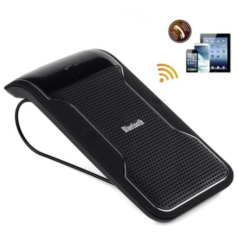 New Wireless Black Bluetooth Handsfree Car Kit Speakerphone Sun Visor Clip 10m Distance For iPhone Smartphones with Car Charger ► Photo 1/6
