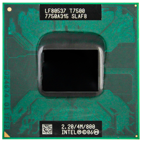 Intel CPU Core 2 Duo T7500 CPU 4M Socket 479 Cache/2.2GHz/800/Dual-Core Laptop processor ► Photo 1/2