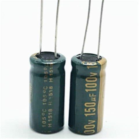 high frequency low impedance 100V 150uf 10*20 20% RADIAL aluminum electrolytic capacitor 150000nf 100v150uf 20% ► Photo 1/1