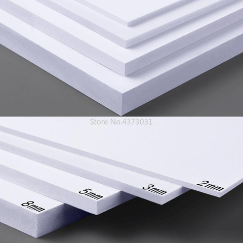 5pcs 300x200mm White/Black PVC foam board For DIY Building model materials Handmade Model making material plastic flat board ► Photo 1/6