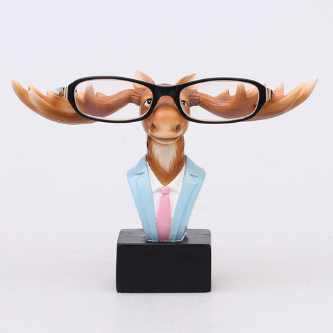 Original Design Deer Glasses Stand Handmade Resin Craft Lovely Eyeglass Sunglasses Holder Animal Ornament Figurine Home Decor  ► Photo 1/1