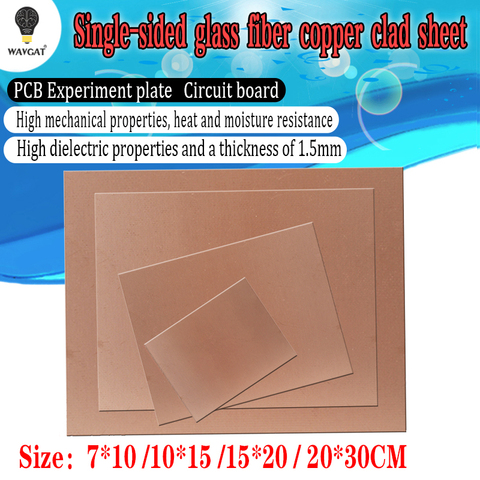 FR4 PCB 7x10 10x15 15x20 20x30 cm 7*10 10*15 15*20 20*30 Single Side Copper Clad plate DIY PCB Kit Laminate Circuit Board ► Photo 1/6