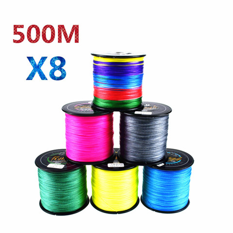 500 Meters 8 Strands PE Braided Strong Fishing Line Multifilament  Rope peche Wire 20 30 40 50 60 80 100 120lb ► Photo 1/5