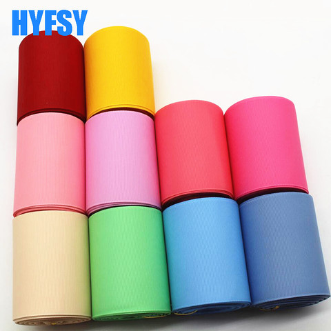 hyfsy 10076 3 '75mm Pure ibbon 10 yards DIY handmade materials gift wrapping headwear Grosgrain Double sided Plain coloured ► Photo 1/6