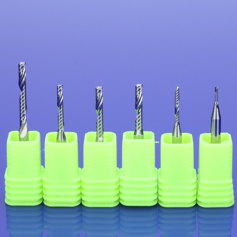 10pcs AAA 3.175mm TOP Single Flute Spiral Cutter CNC End Mill Carbide router bit For Acrylic PVC MDF Milling Cutter ► Photo 1/4