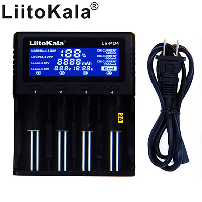 LiitoKala Lii-PD4 LCD Smart 18650 Battery Charger LCD Charger Li-ion 18650 14500 16340 26650 21700 20700 Battery Charger ► Photo 1/6
