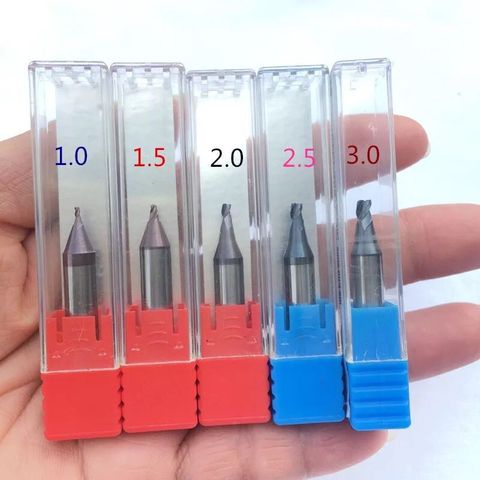 Raise Best Quality Carbide Steel End Milling Cutters For Drill bits Locksmith Tools 1.0 1.2 1.5 2.0 2.2 2.5 2.7 3.0 ► Photo 1/6
