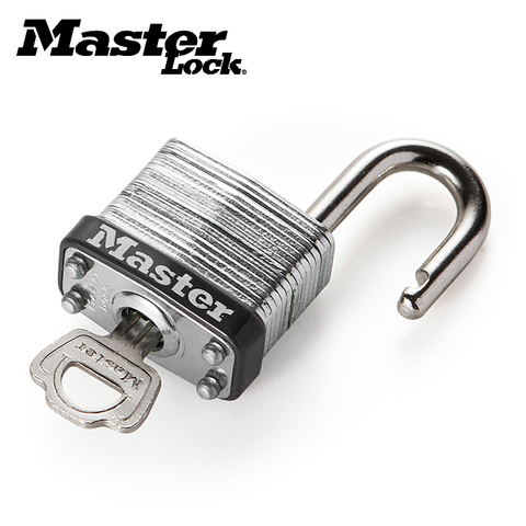 Master Lock Wide Laminated Steel Warded Padlock Outdoor Anti-theft Bag Lock,Waterproof,No gallbladder layer Home Dormitory Lock ► Photo 1/6
