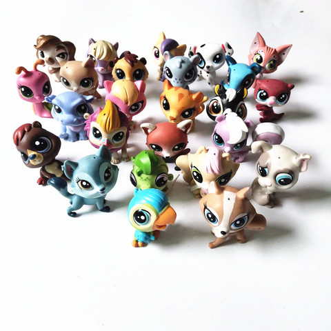 1pc lol Pet shop small toys mini cute standing little Rabbit dog cat bird anime action figure collection girls birthday gift ► Photo 1/6