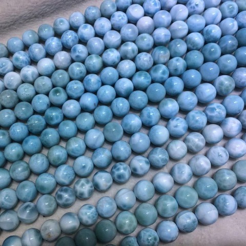 Natural larimar/Copper Pectolite beads spacer stone beads DIY loose beads for jewelry making strand 15
