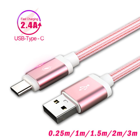 Type C Usb Cable 2m 3m Fast Charging For Huawei P30 Pro P20 Lite Tipo C For Samsung Galaxy A70 A50 S20 S10 Note10 S9 Typec Cord ► Photo 1/6