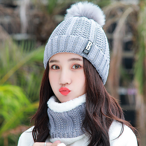 Brand Winter knitted Beanies Hats Women Thick Warm Beanie Skullies Hat Female