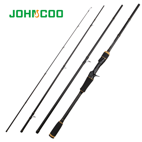 JOHNCOO 2.1m 2.4m 2.7m 5-20g Carbon Fiber Rod Fast Action Spinning Fishing Rod Casting Travel Rod 4 Sections Sensitive Lure Rod ► Photo 1/6