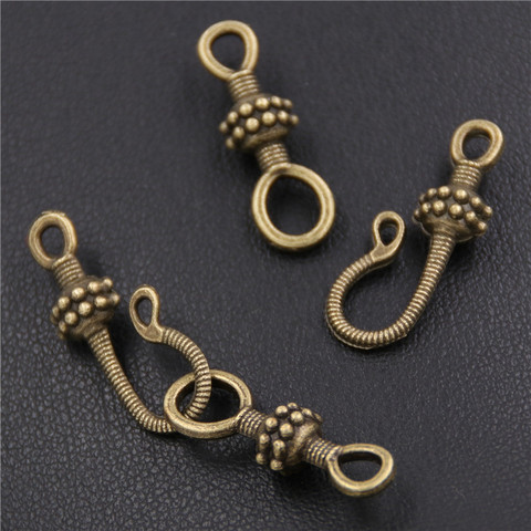 40PCS  Bronze Zinc Alloy Connector Circle Charms Diy Handmade Jewelry Findings A2308 ► Photo 1/2