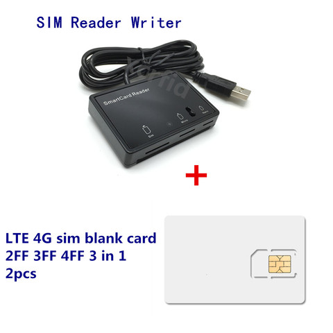 MCR3516 SIM Reader Writer Mini Nano Micro 2FF, 3FF, 4FF SIM Card Programmable Blank LTE USIM 4G Card WCDMA GSM with Sim software ► Photo 1/6
