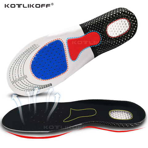 Silicone Gel Insoles Foot Care for Plantar Fasciitis Heel Spur Running Sport shoes Insoles Shock Absorption Pads Men Women ► Photo 1/6