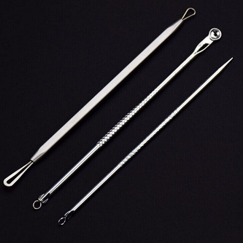 3Pcs/set New Comedone Extractor Stainless Needles Antibacterial Acne Cleansing Cleaning Removal Ear Care Tools Ear Syringe ► Photo 1/6