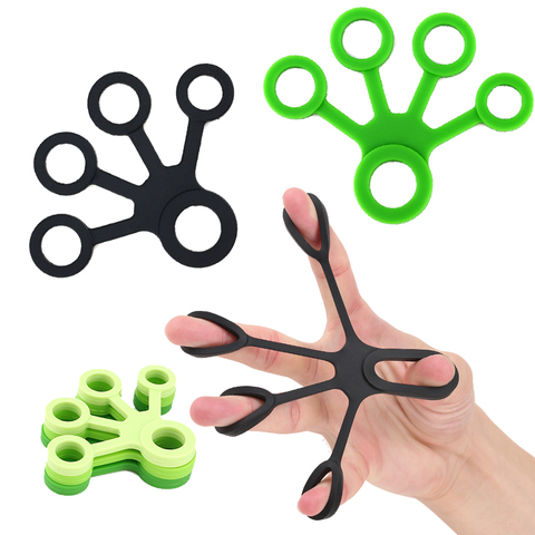 YOUGLE Finger Hand Grip Silicone Ring Gripper Strengthener Exerciser Trainer Resistance Band Fitness Expander Stretcher 3 Levels ► Photo 1/6