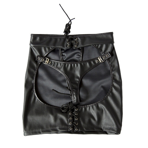 Mini Skirt Porn Sexy Lingerie Black Leather Panties Panty Latex Dress Fetish PVC Erotic Sexy G Strings for Women Bdsm Bondage ► Photo 1/5