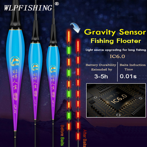 WLPFISHING Fishing Floats Electric Floats Gravity Sensor LED Light Change When Fish Baits Luminous Composite Nano Fishing Bobber ► Photo 1/6