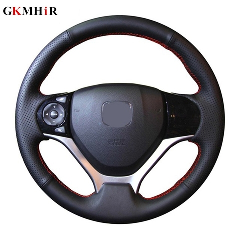 Steering Wheel Cover Artificial Leather Black Steering Wheel Cover for Honda Civic Civic 9 2012 2013 2014 2015 ► Photo 1/6