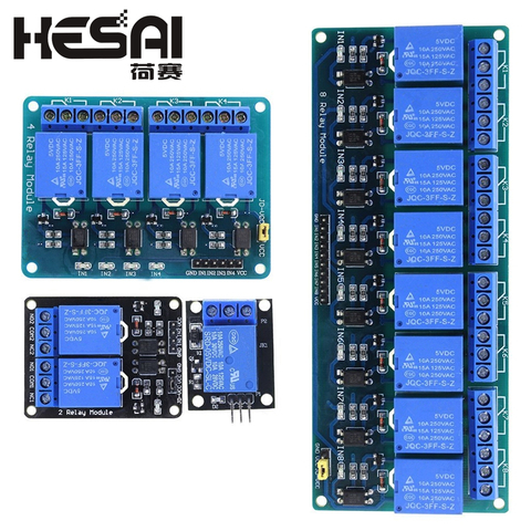 Best selling in 2022 5V/12V, 1, 2, 4, 6, 8-channel relay module with photocoupler. Used in arduino Raspberry Pi ► Photo 1/5