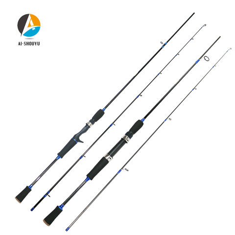 New Lure Fishing Rod 1.8/2.1/2.4 2 Sections Lure 10-30g Carbon Fiber Fishing Pole Spinning/Casting Carbon Rod Fishing Tackles ► Photo 1/1