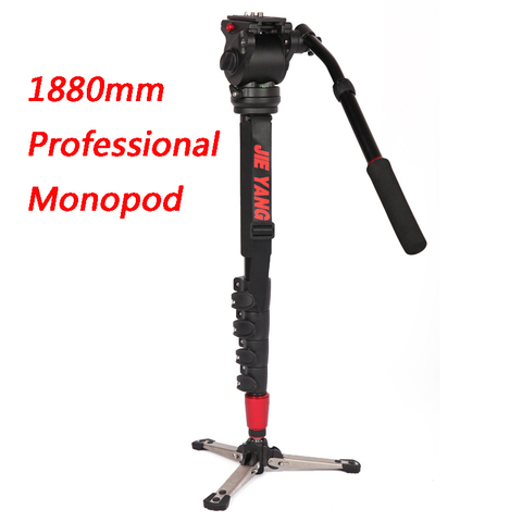 PROGO JIEYANG JY0506B Professional aluminum Monopod For Video & Camera Tripod Head & Carry Bag JY0506 Upgraded  height 1880mm ► Photo 1/1