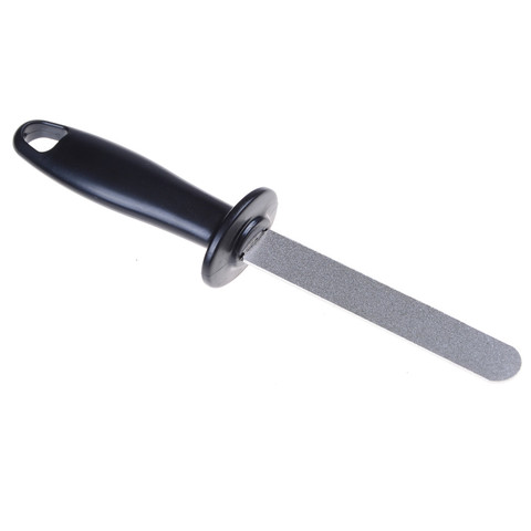 Diamond Knife Sharpener Steel Oval Sharpener 400# Steel Professional Chef Knife Sharpener Knife Sharpening Rod ABS Handle ► Photo 1/6