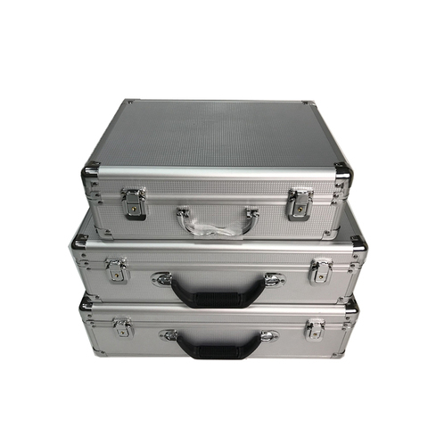1pc Aluminum Tool Box Portable Instrument Box Storage Suitcase Safety Equipment Instrument Case File Storage Box With Lock  ► Photo 1/5