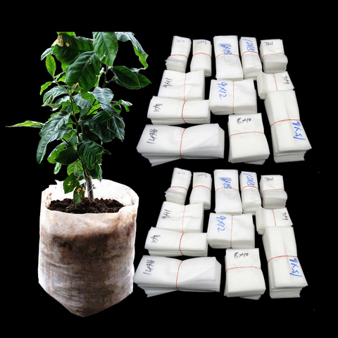 100/50PCS Seedling Plants Nursery Bags Organic Biodegradable Grow Bags Fabric Eco-friendly Ventilate Growing Planting Bags ► Photo 1/6