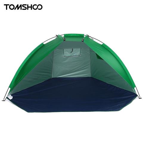TOMSHOO 2 Persons Outdoor Beach Tents Shelters UV Protecting Summer Tent Sports Sunshade Camping Tent for Fishing Picnic Park ► Photo 1/6