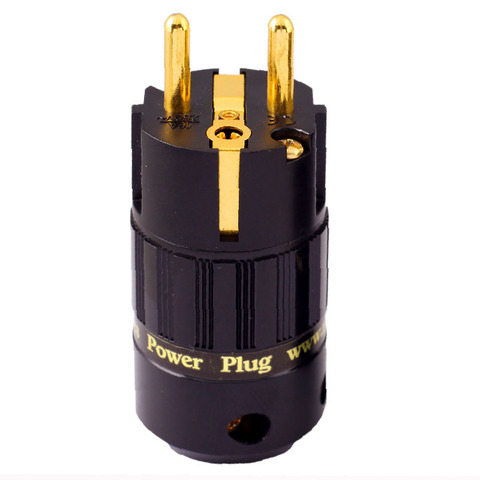 MPS Hercules-eu HiFi EU power AC cord plug  Adapter Connector 24K gold Plated female Power connector Amplifier 15A Plug ► Photo 1/6