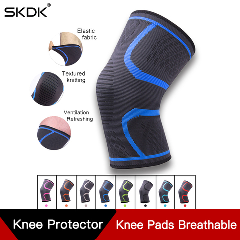 SKDK 1pc MTB Knee Pads Knee Protector Nylon Elastic Sports Breathable Knee Support Brace Running Fitness Hiking Cycling Bike ► Photo 1/1