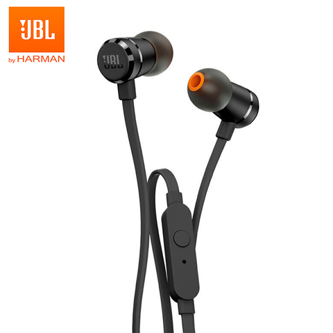 JBL T290 3.5mm Wired Earphones Stereo Music Sports Pure Bass Headset 1-Button Remote Hands-free Call with Mic for Smartphones ► Photo 1/6