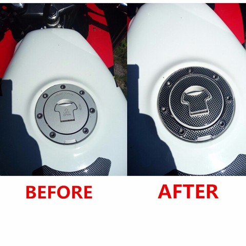 Carbon Fiber Motorcycle Gas Oil Cap Cover Decal Tank Pad Protector Sticker For Honda CBR RVF VFR CB400 CB1300 CBR1000RR CBR600R ► Photo 1/6