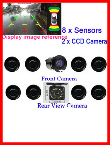 8 sensor parking Assistance front+back car detector car parking sensor monitor auto video front back camera blind spot parking ► Photo 1/6