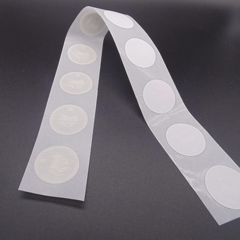 (10PCS/LOT) 25mm White NFC Stickers Protocol ISO14443A13.56MHz NTAG 213 Universal Label RFID Tags and All NFC Phones ► Photo 1/6