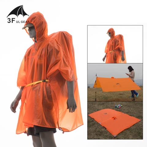 3F UL Gear Single Person Ultralight Hiking Cycling Raincoat Outdoor Awning Camping Mini Tarp Sun Shelter 15D Silicone 210T ► Photo 1/6