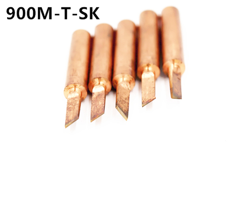 SZBFT 5piece 900M-T-SK Lead-free Red copper Pure cupper Solder tip  For Hakko 936 FX-888D Saike 909D 852D+ 952D Diamagnetic DIY ► Photo 1/2