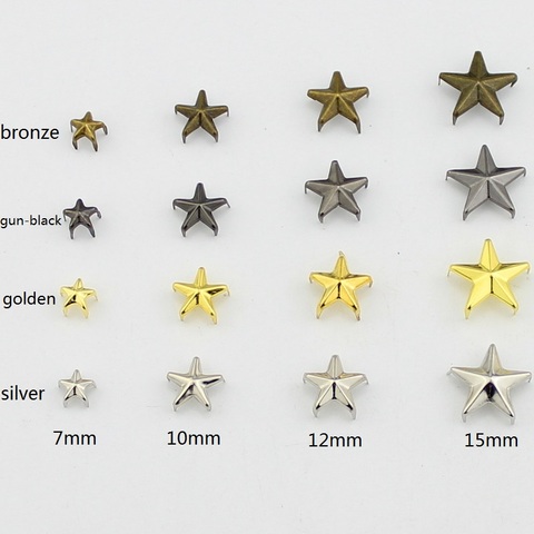 4 Colors High Quality 5 Claws Stars Pentagram Garment Rivets For Leather Studs Spikes For Clothing Jewelry Bags DIY Accessory ► Photo 1/6